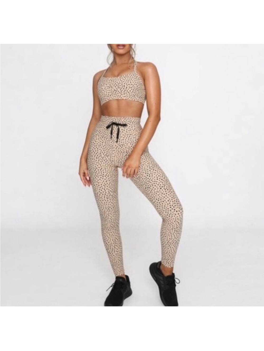 Sarah’s Day X White Fox active speckled animal print dot leggings